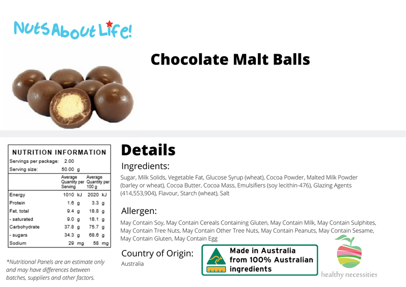 Chocolate Coated Malt Balls