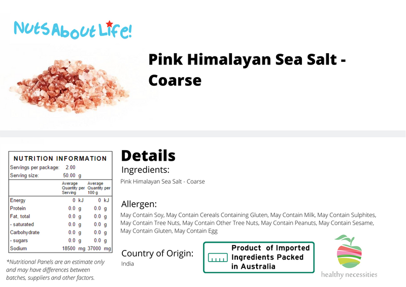 Pink Himalayan Crystal Sea Salt (Coarse)