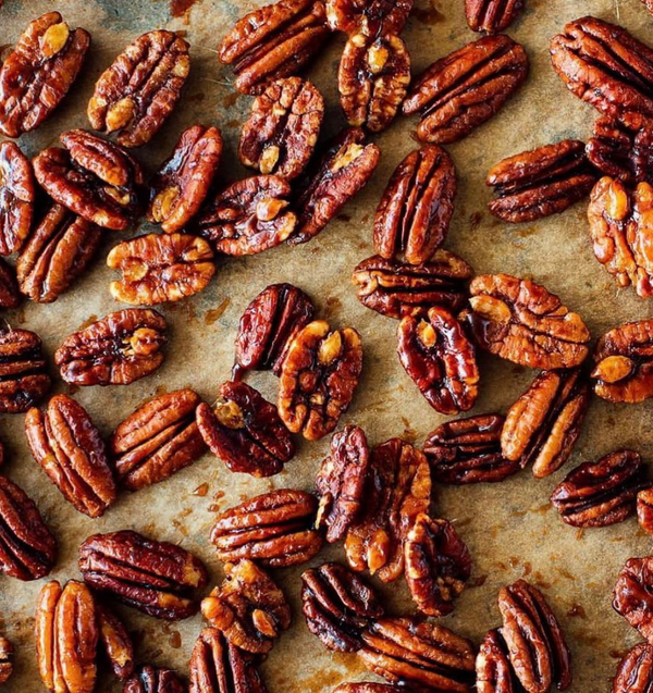 Christmas Maple Candied Pecans