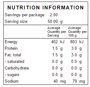Psyllium Husk Nutritional Information