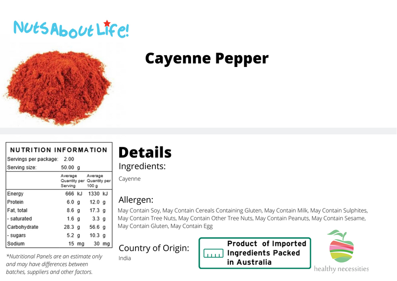 Cayenne Pepper Nutrition