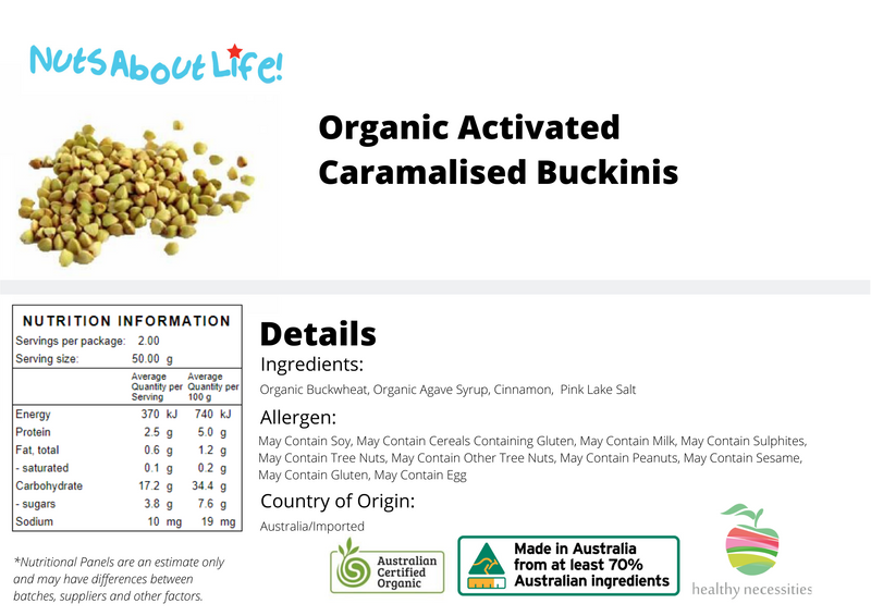 Organic Activated Caramalised Buckinis