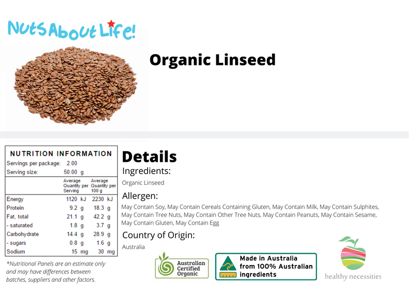 Organic Linseed Nutritional Information
