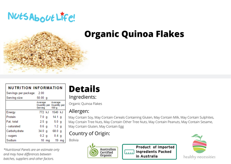 Organic Quinoa Flakes Nutritional Information
