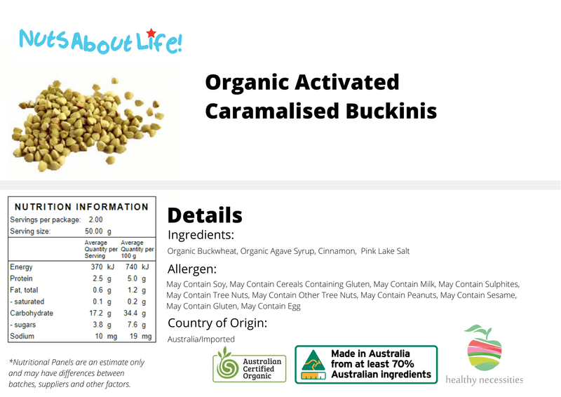 Activated Caramalised Buckinis - Nuts About LifeOACB5481Nuts About Life