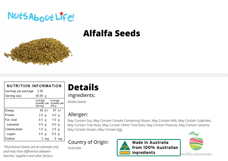 Alfalfa Seeds - Nuts About LifeALF514Nuts About Life