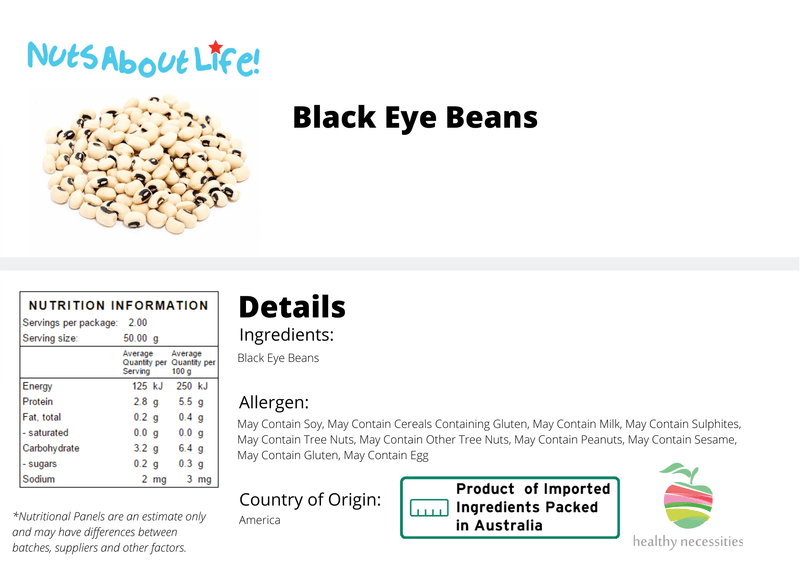 Black Eye Beans - Nuts About LifeBEB9525Nuts About Life