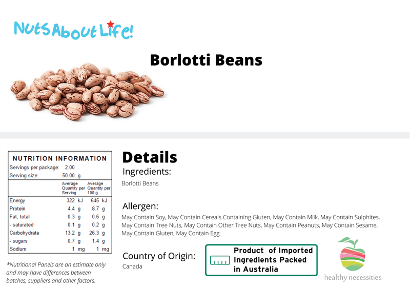 Borlotti Beans - Nuts About LifeBOR8641Nuts About Life