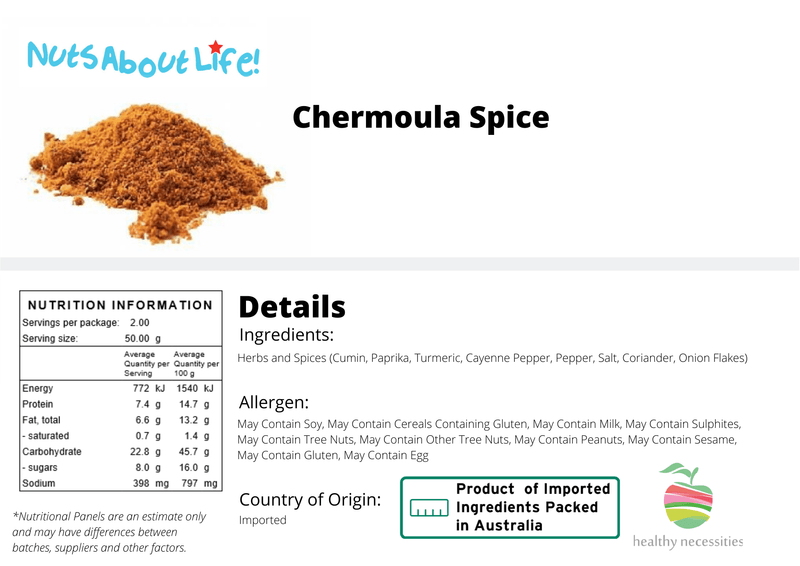 Chermoula Spice - Nuts About LifeCHERMS4162Nuts About Life