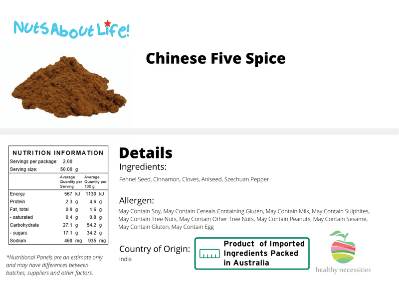 Chinese Five Spice - Nuts About LifeCFS119Nuts About Life