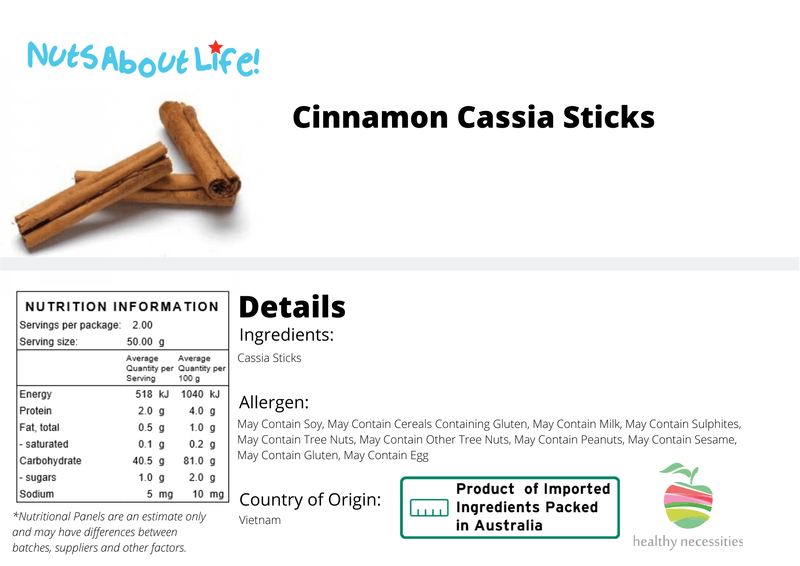 Cinnamon Cassia Sticks - Nuts About LifeCCS8574Nuts About Life
