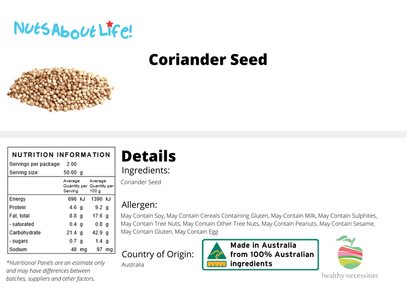 Coriander Seeds - Nuts About LifeCORI5701Nuts About Life