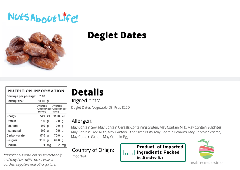 Deglet Dates - Nuts About LifeDEGD7071Nuts About Life