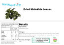 Dried Molokhia Leaves - Nuts About LifeMOL6319Nuts About Life