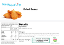 Dried Pears - Nuts About LifePEAR4421Nuts About Life