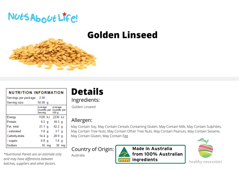 Golden Linseed (flax) - Nuts About LifeGOLLIN477Nuts About Life