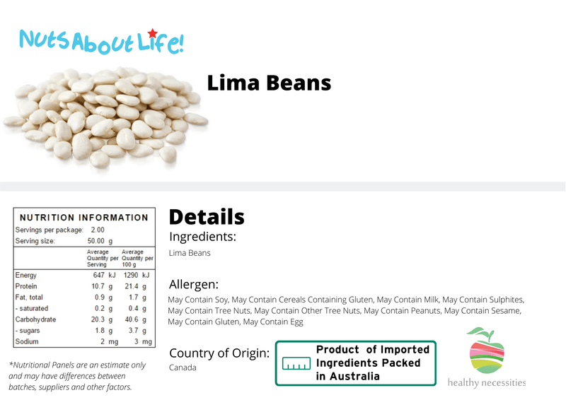 Lima Beans - Nuts About LifeLIMA996Nuts About Life