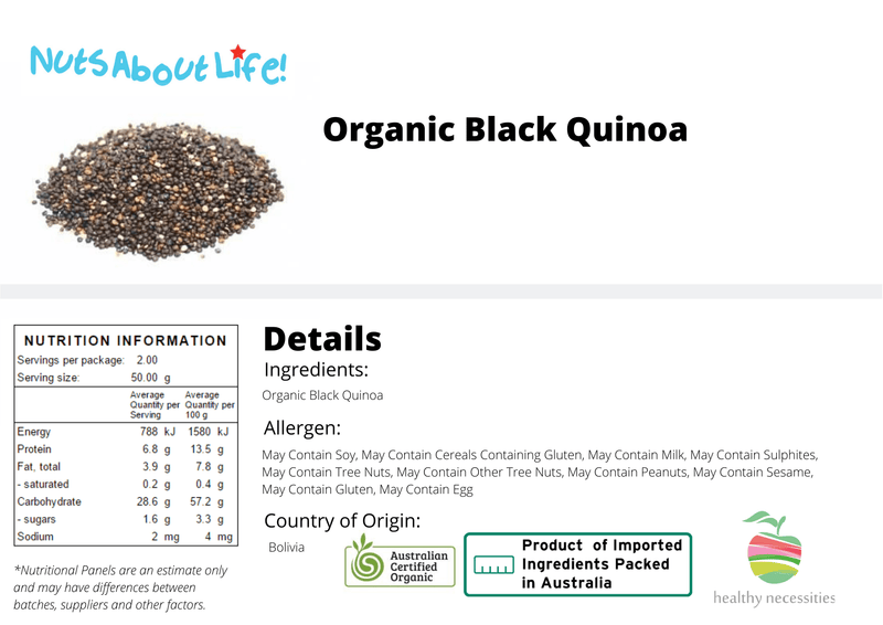 Organic Black Quinoa - Nuts About LifeOBQ4902Nuts About Life