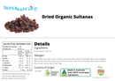 Organic Sultanas - Nuts About LifeORGS201Nuts About Life
