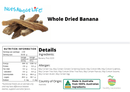 Whole Dried Banana - Nuts About LifeWDB5993Nuts About Life